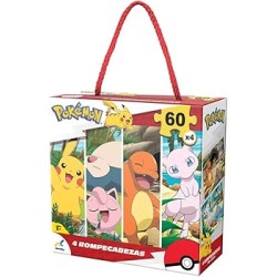 Rompecabezas 60 p x4 Pokemon