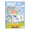 Educando numeros y traza Bluey