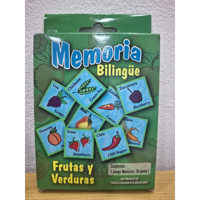 Memoria Bilingüe Frutas y Verduras