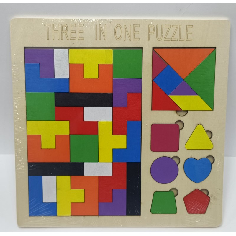 Rompecabezas Three in one-Tangram