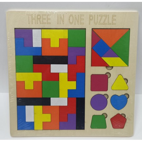 Rompecabezas Three in one-Tangram
