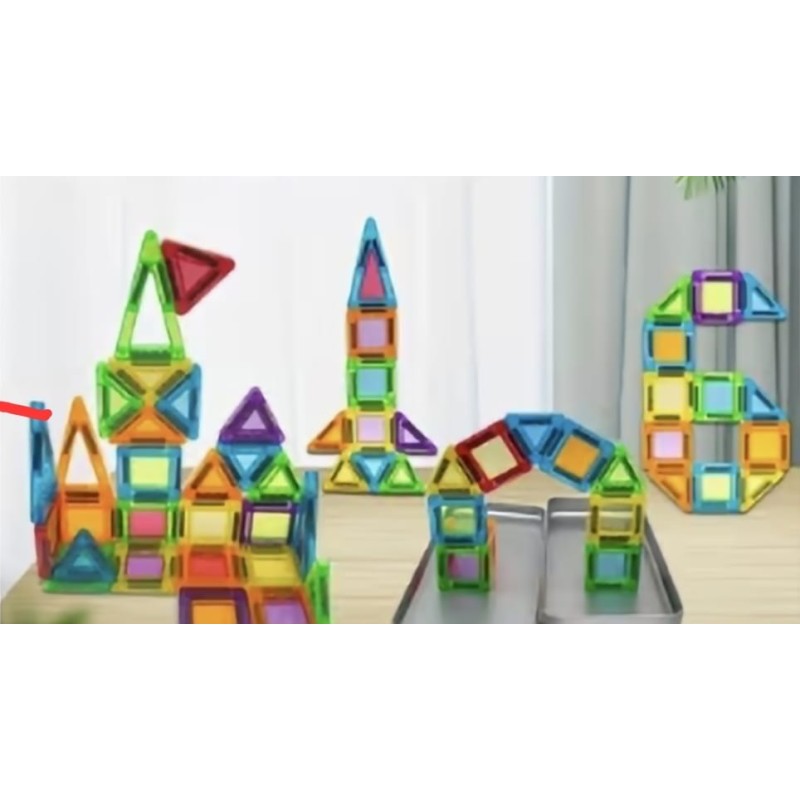 Magnetic Tiles caja Metálica 34 PIEZAS