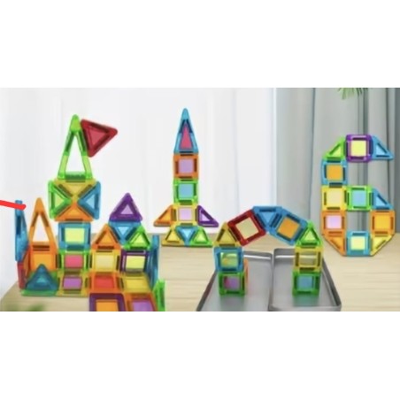 Magnetic Tiles caja Metálica 34 PIEZAS