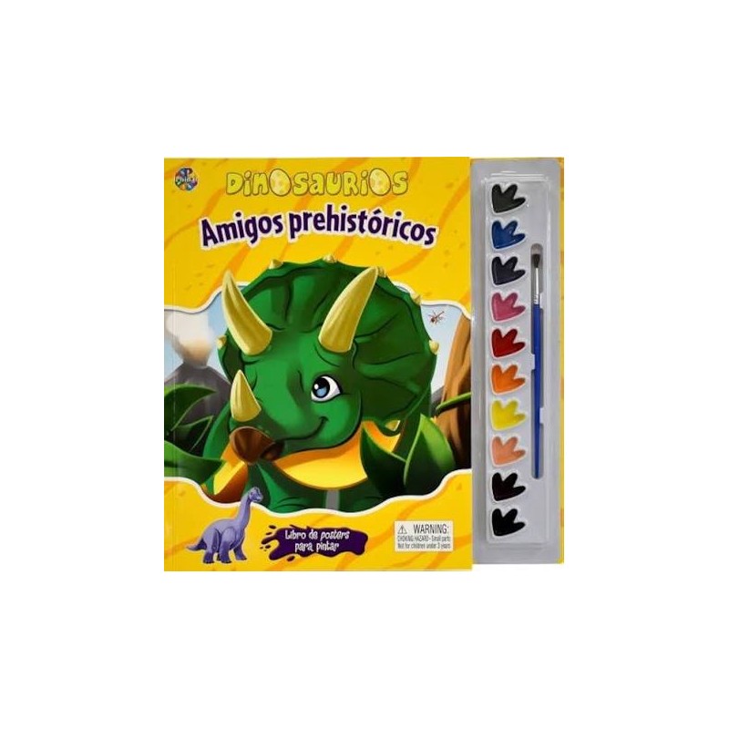 DINOSAURIOS AMIGOS PREHISTORICOS Libro de Poster para Pintar
