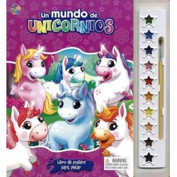 UN MUNDO DE UNICORNIOS Libro de Poster para Pintar