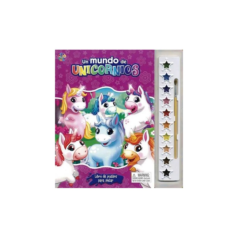 UN MUNDO DE UNICORNIOS Libro de Poster para Pintar