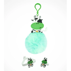 Llavero POM POM con pulsera y anillo