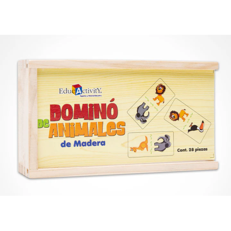 Dominó Madera Animales