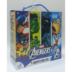 Rompecabezas 60 p x4 Avengers