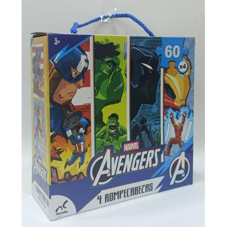 Rompecabezas 60 p x4 Avengers