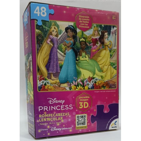 Rompecabezas Lenticular Princesas48 pzas