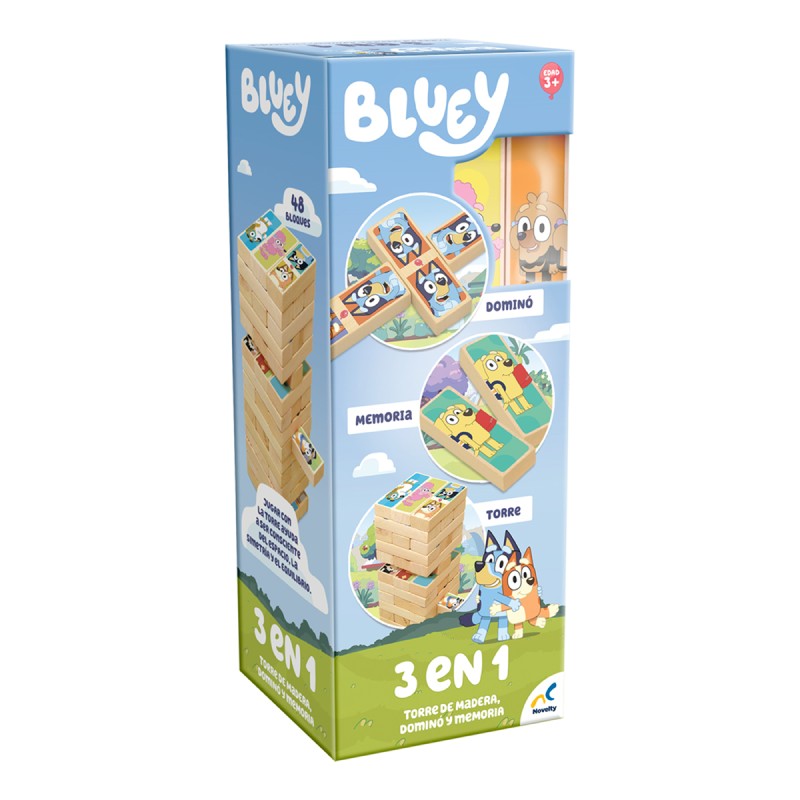 Torre de madera 3 en 1 Bluey