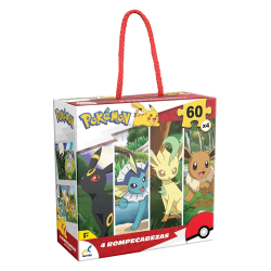Rompecabezas 60 p x4 Pokemon Eevee