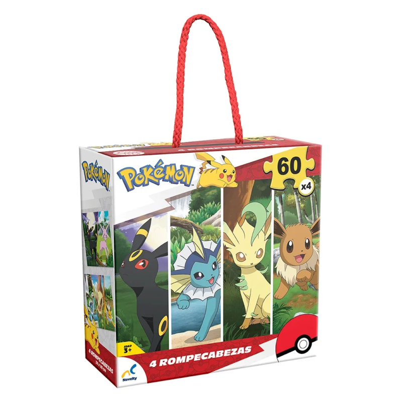 Rompecabezas 60 p x4 Pokemon Eevee