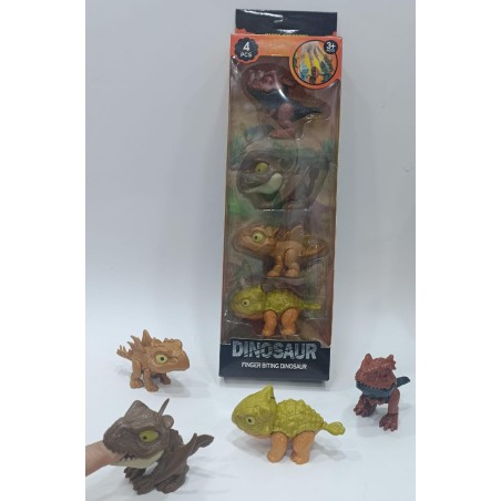 Set de 4 Dinosaurios Mordelones