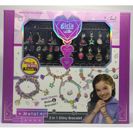 2 en 1 Shiny Bracelet, Set de Armar Pulseras