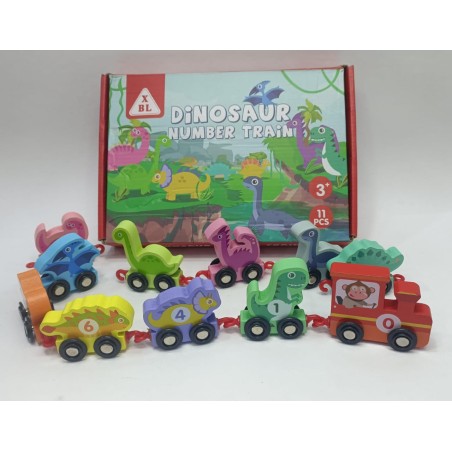 Tren dinosaurio de números