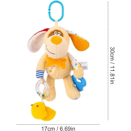 Colgante suave perro para cuna