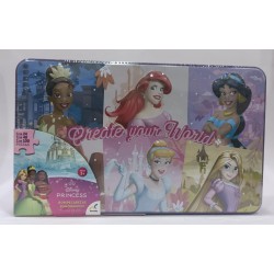 Rompecabezas panorámico 3 en 1 24,48,100p Princesas